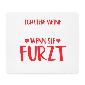 Ich liebe meine Schwester Furzt Furzen Pupsen - Mousepad (Querformat) - Weiß - Vorne