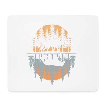 Wolf, Wald, Natur, Wildnis, Outdoor, Tier - Mousepad (Querformat) - Weiß - Vorne