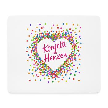 Konfetti im Herzen - Karneval im Blut Kostüm - Mousepad (Querformat) - Weiß - Vorne