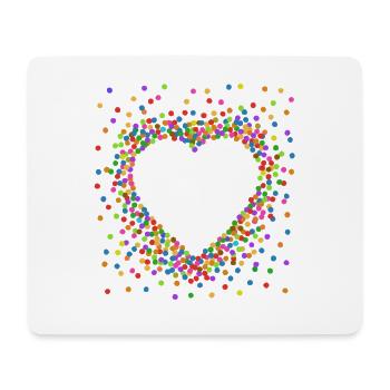 Konfetti im Herzen - Karneval im Blut Kostüm - Mousepad (Querformat) - Weiß - Vorne