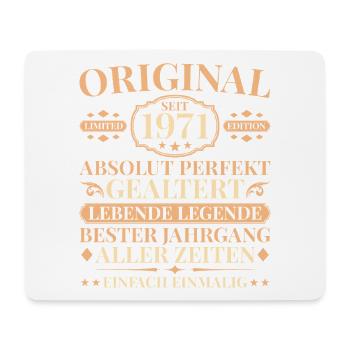 Jahrgang 1971 Perfekt gealtert 55. Geburtstag - Mousepad (Querformat) - Weiß - Vorne