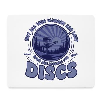 Tous ceux qui errent ne sont pas perdus à la recherche du disc golf - Tapis de souris (format paysage) - blanc - Devant