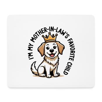 Der Lieblingshund meiner Schwiegermutter - Mousepad (Querformat) - Weiß - Vorne