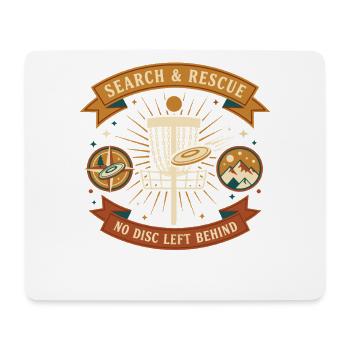 Recherche et sauvetage : aucun disque laissé derrière Disc golf - Tapis de souris (format paysage) - blanc - Devant