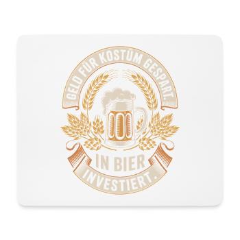Karneval Geld Für Kostüm Gespart Bier Saufen Party - Mousepad (Querformat) - Weiß - Vorne