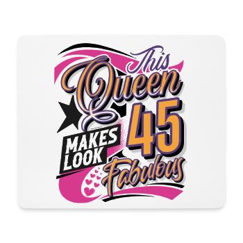 45. Geburtstag Queen - Mousepad (Querformat) - Weiß - Vorne