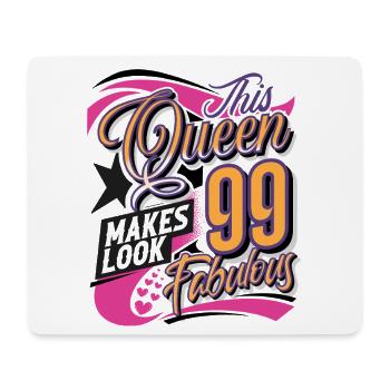 99. Geburtstag Queen - Mousepad (Querformat) - Weiß - Vorne