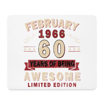 60th Anniversary – Year – February 1966 - Mouse Pad (horizontal) - white - Front