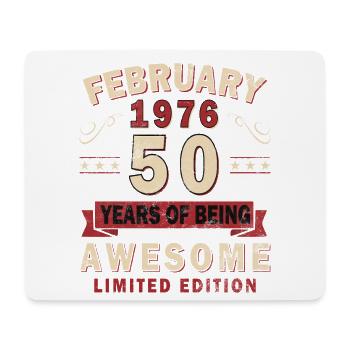 50th Anniversary – Year – February 1976 - Mouse Pad (horizontal) - white - Front