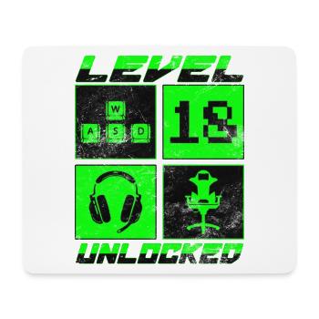 Level 18 Unlocked - Mouse Pad (horizontal) - white - Front