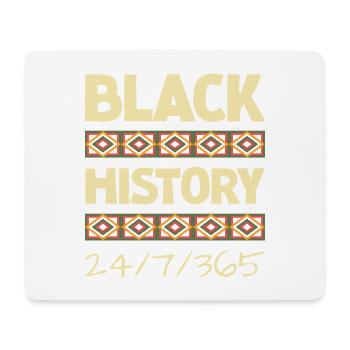Histoire des Noirs 24h/24/7/365 - Tapis de souris (format paysage) - blanc - Devant