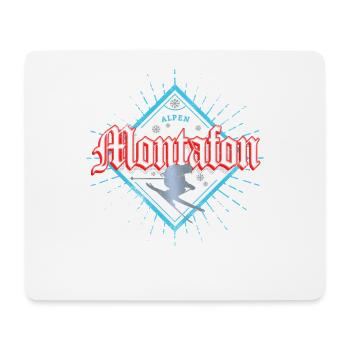Montafon Vorarlberg Skifahrer Après-Ski Souvenir - Mousepad (Querformat) - Weiß - Vorne