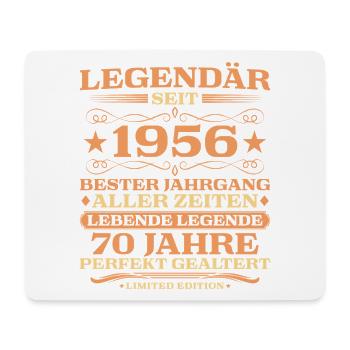 1956 vintage 70 years perfectly aged - Mouse Pad (horizontal) - white - Front