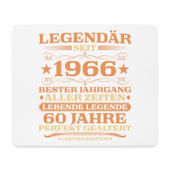 1966 vintage 60 years perfectly aged - Mouse Pad (horizontal) - white - Front