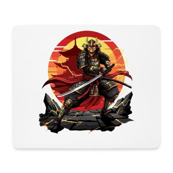 Otaku Samurai Krieger Japan Katana Design - Mousepad (Querformat) - Weiß - Vorne