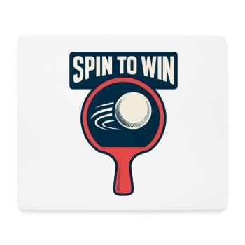 Dreh dich zum Sieg – Tischtennis - Mousepad (Querformat) - Weiß - Vorne