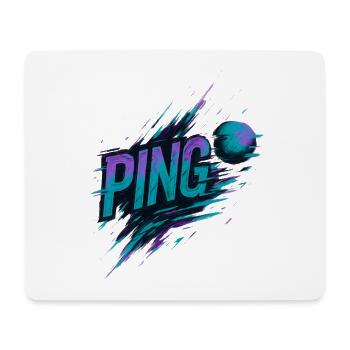 Ping Pong - Tennis de Table - Tapis de souris (format paysage) - blanc - Devant