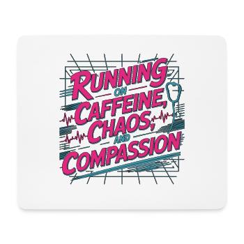 ICU Nurse Running On Caffeine Chaos Rapid Response - Mouse Pad (horizontal) - white - Front