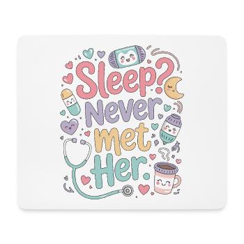 Infirmière en soins intensifs n’a jamais rencontré son sommeil en soins intensifs - Tapis de souris (format paysage) - blanc - Devant