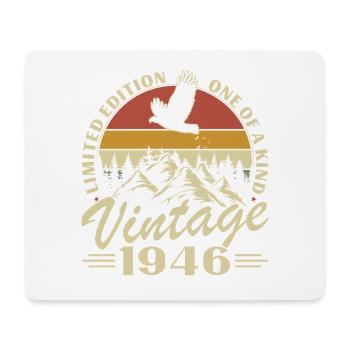 1946 Vintage Rétro Cadeau D'anniversaire - Tapis de souris (format paysage) - blanc - Devant