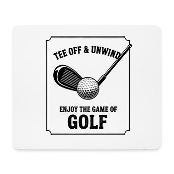 Golf vintage design Tee Off & Dread Sport - Tapis de souris (format paysage) - blanc - Devant