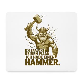 Légende viking viking marin Odin Raven Fighter - Tapis de souris (format paysage) - blanc - Devant