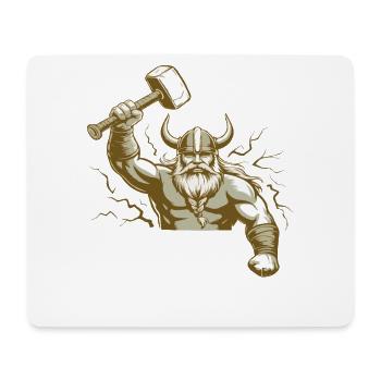 Légende viking viking marin Odin Raven Fighter - Tapis de souris (format paysage) - blanc - Devant