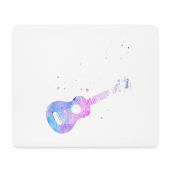 Hawaiian Ukulele Uke Watercolor - Mousepad (Querformat) - Weiß - Vorne