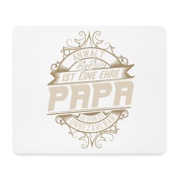 Anwalt Papa - Mousepad (Querformat) - Weiß - Vorne