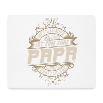 Metallbauer Papa - Mousepad (Querformat) - Weiß - Vorne