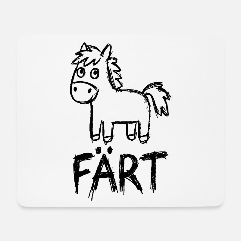 Pferd Reiten Reiterin Pferdebesitzer FÄRT - Mousepad (Querformat) - Weiß