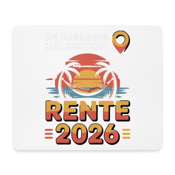 Rente Pensionist Pensionierung 2026 Mann & Frau - Mousepad (Querformat) - Weiß - Vorne
