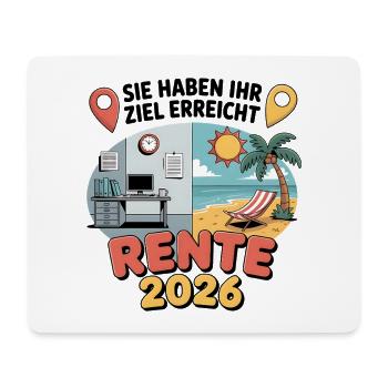 Rente Pensionist Pensionierung 2026 Mann & Frau - Mousepad (Querformat) - Weiß - Vorne
