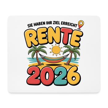 Rente Pensionist Pensionierung 2026 Mann & Frau - Mousepad (Querformat) - Weiß - Vorne