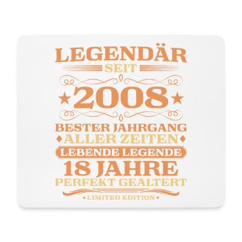 2008 millésime 18 ans parfaitement vieilli - Tapis de souris (format paysage) - blanc - Devant