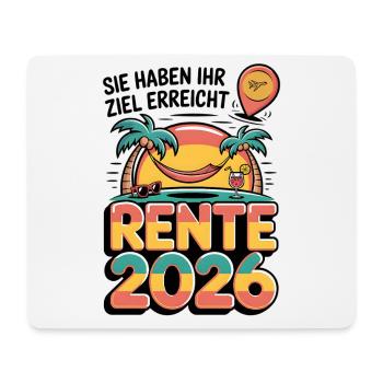 Rente Pensionist Pensionierung 2026 Mann & Frau - Mousepad (Querformat) - Weiß - Vorne