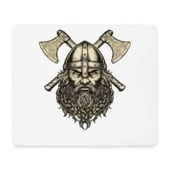 Légende viking viking marin Odin Raven Fighter - Tapis de souris (format paysage) - blanc - Devant