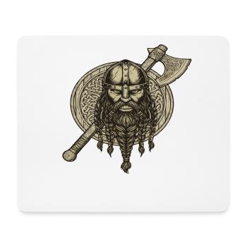 Légende viking viking marin Odin Raven Fighter - Tapis de souris (format paysage) - blanc - Devant