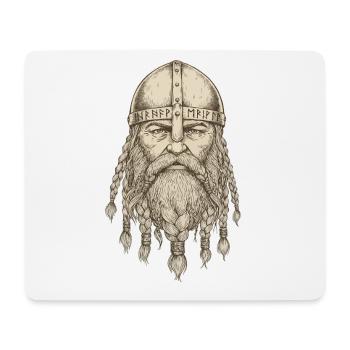 Légende viking viking marin Odin Raven Fighter - Tapis de souris (format paysage) - blanc - Devant