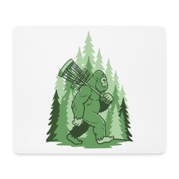 Sasquatch Disc Golf Basket Forest Lustiges Frisbee - Mousepad (Querformat) - Weiß - Vorne