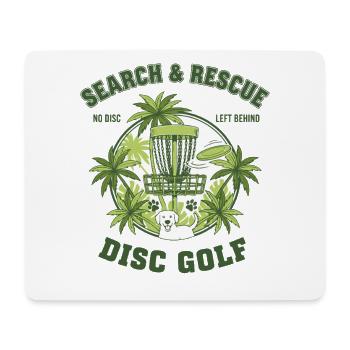 Search And Rescue No Disc Left Behind Disc Golf - Mouse Pad (horizontal) - white - Front