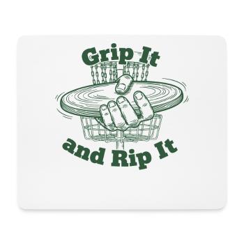 Grip It And Rip It Disc Golf Flying Disc - Mouse Pad (horizontal) - white - Front