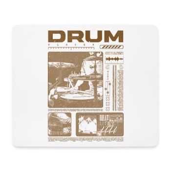 Rock Drummer Drum Player Streetwear - Mouse Pad (horizontal) - white - Front