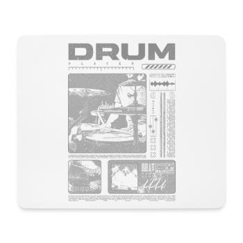 Rock Drummer Drum Player Streetwear - Mouse Pad (horizontal) - white - Front