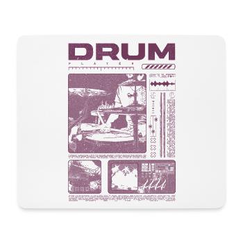 Rock-Schlagzeuger, Trommelspieler, Streetwear - Mousepad (Querformat) - Weiß - Vorne