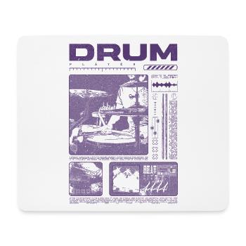 Rock-Schlagzeuger, Trommelspieler, Streetwear - Mousepad (Querformat) - Weiß - Vorne