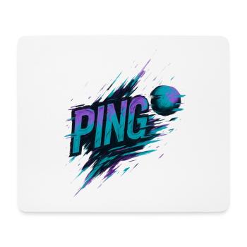 Ping Pong - Tennis de Table - Tapis de souris (format paysage) - blanc - Devant