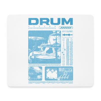 Rock Drummer Drum Player Streetwear - Mouse Pad (horizontal) - white - Front