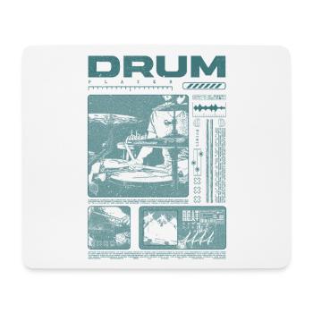 Rock-Schlagzeuger, Trommelspieler, Streetwear - Mousepad (Querformat) - Weiß - Vorne
