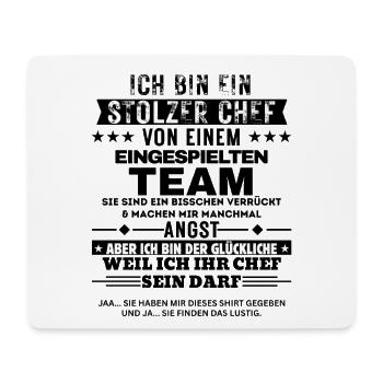Stolzer Chef von einem eingespielten Team - Mousepad (Querformat) - Weiß - Vorne